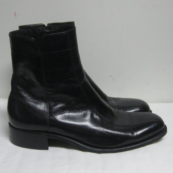 Florsheim Other - ***SOLD***Florsheim Chatman Black Leather Bike Toe Dress Boots Mens sz 8D